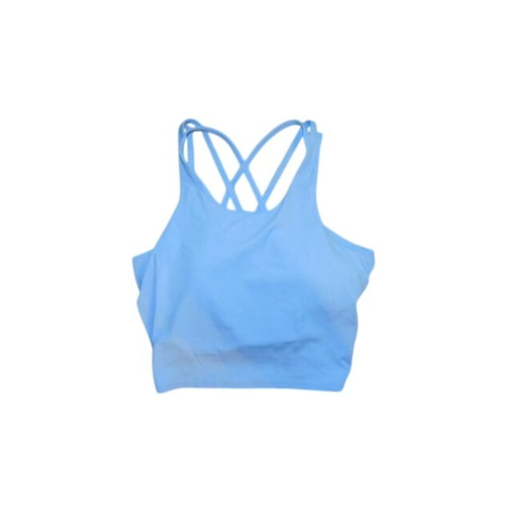 Athleta Light Blue Strappy Sports Bra/Crop Tank
